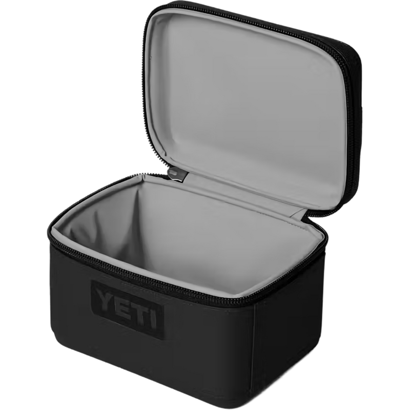 Daytrip 3L Insulated Snack Box, Yeti Daytrip 3L Insulated Snack Box in Black front right lid open