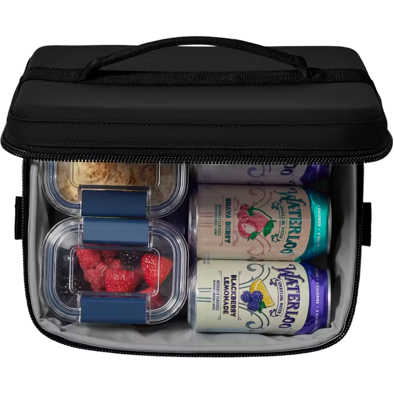 Daytrip 9L Insulated Box, Yeti Daytrip 9L Insulated Box in Black lid open and loaded from top
