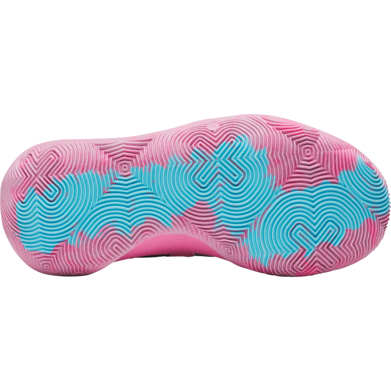 Youth Jet 25 GS, Under Armour Youth Jet 25 GS in Black Pink Frenzy Fresco Blue bottom view