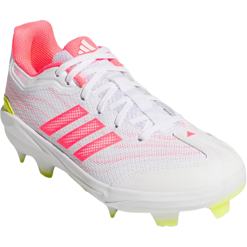 Adidas Women's Adizero Instinct 3.0 TPU in Cloud White Solar Turbo Solar Lemon angled