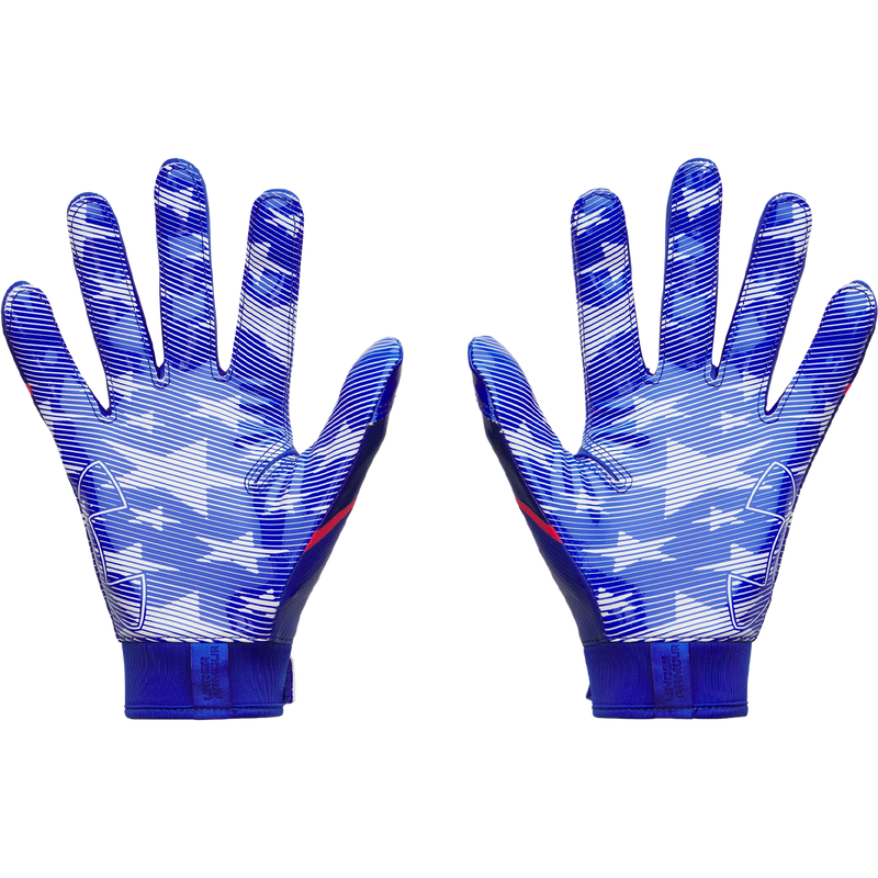 Youth UA Blur LE Glove PW, Under Armour Youth UA Blur LE Glove PW in Team Royal White Racer Red palm up