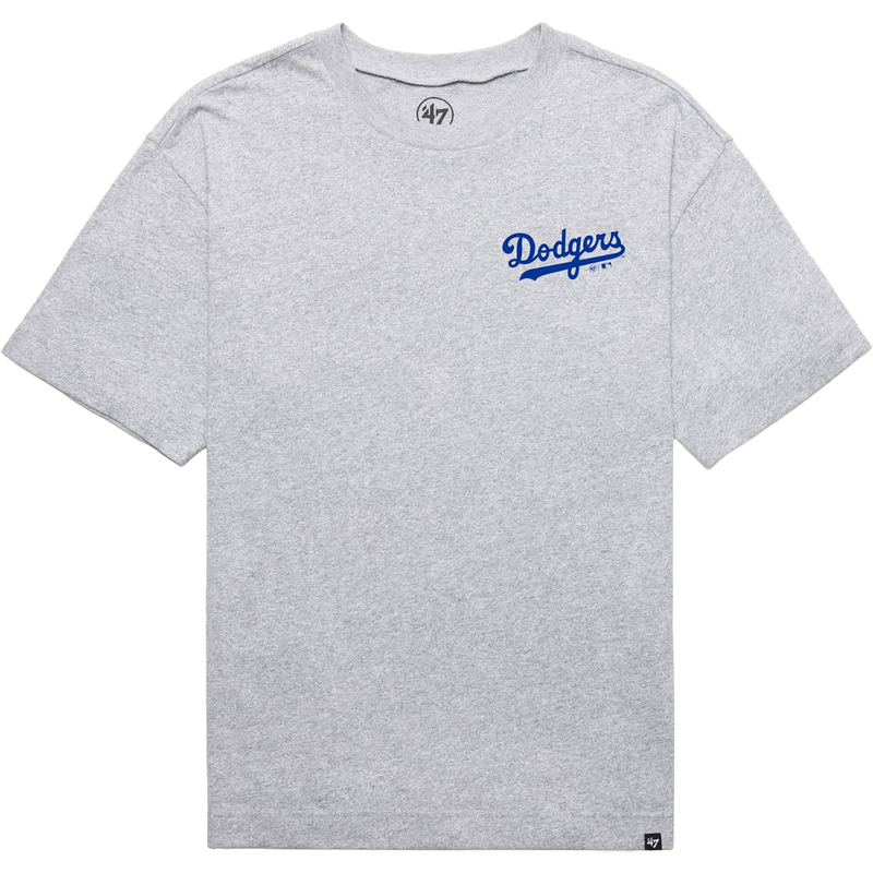 Men's Dodgers History Lock Foundation Tee, 47 Brand Men's Dodgers History Lock Foundation Tee in Quartz Grey front of shirt
