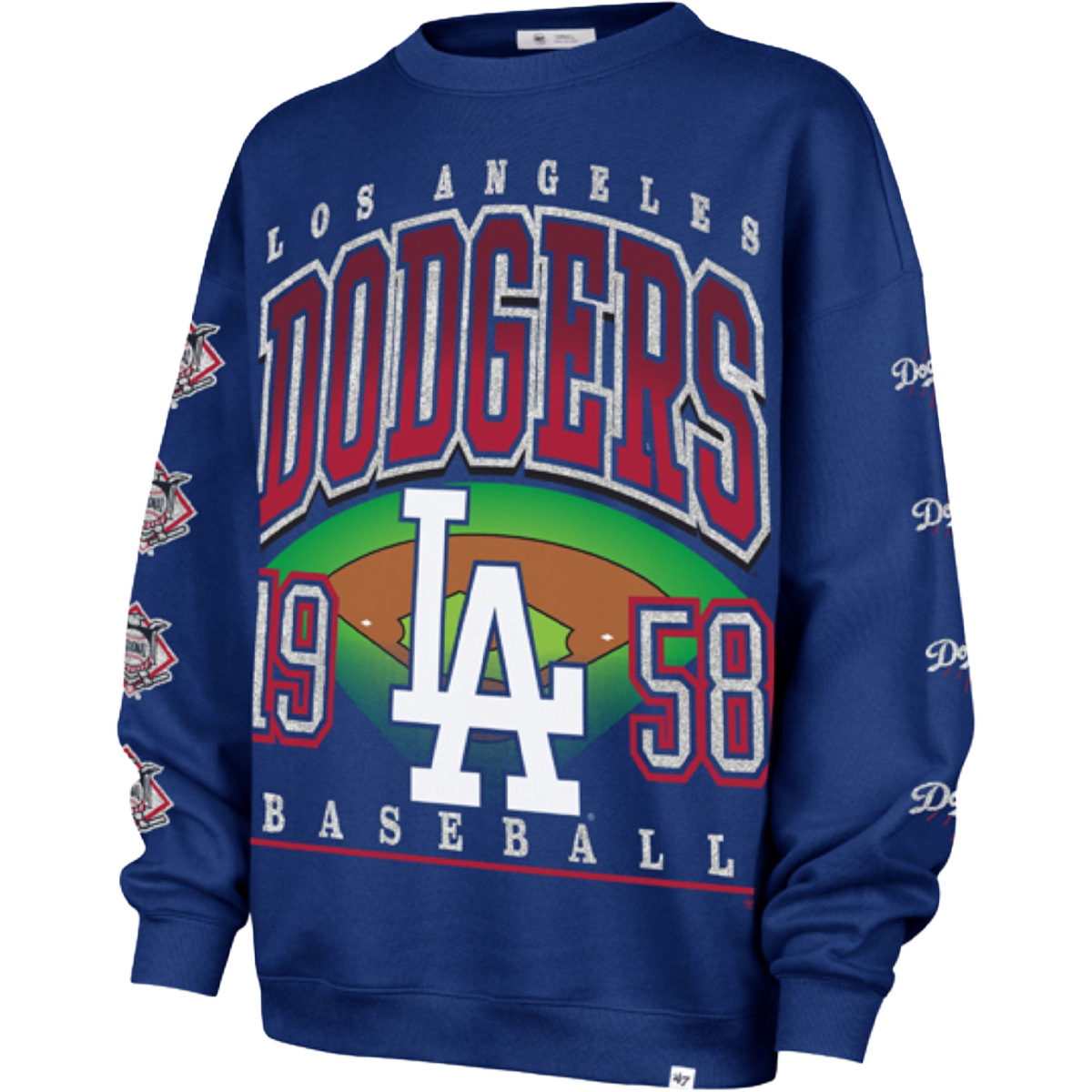 Women's Dodgers Go Big Oversized Crew alternate view