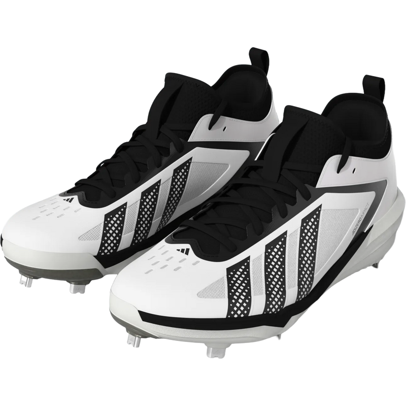 Adizero Impact 3.0 Metal, Adidas Adizero Impact 3.0 Metal in Ftwr White/Core Black pair right front