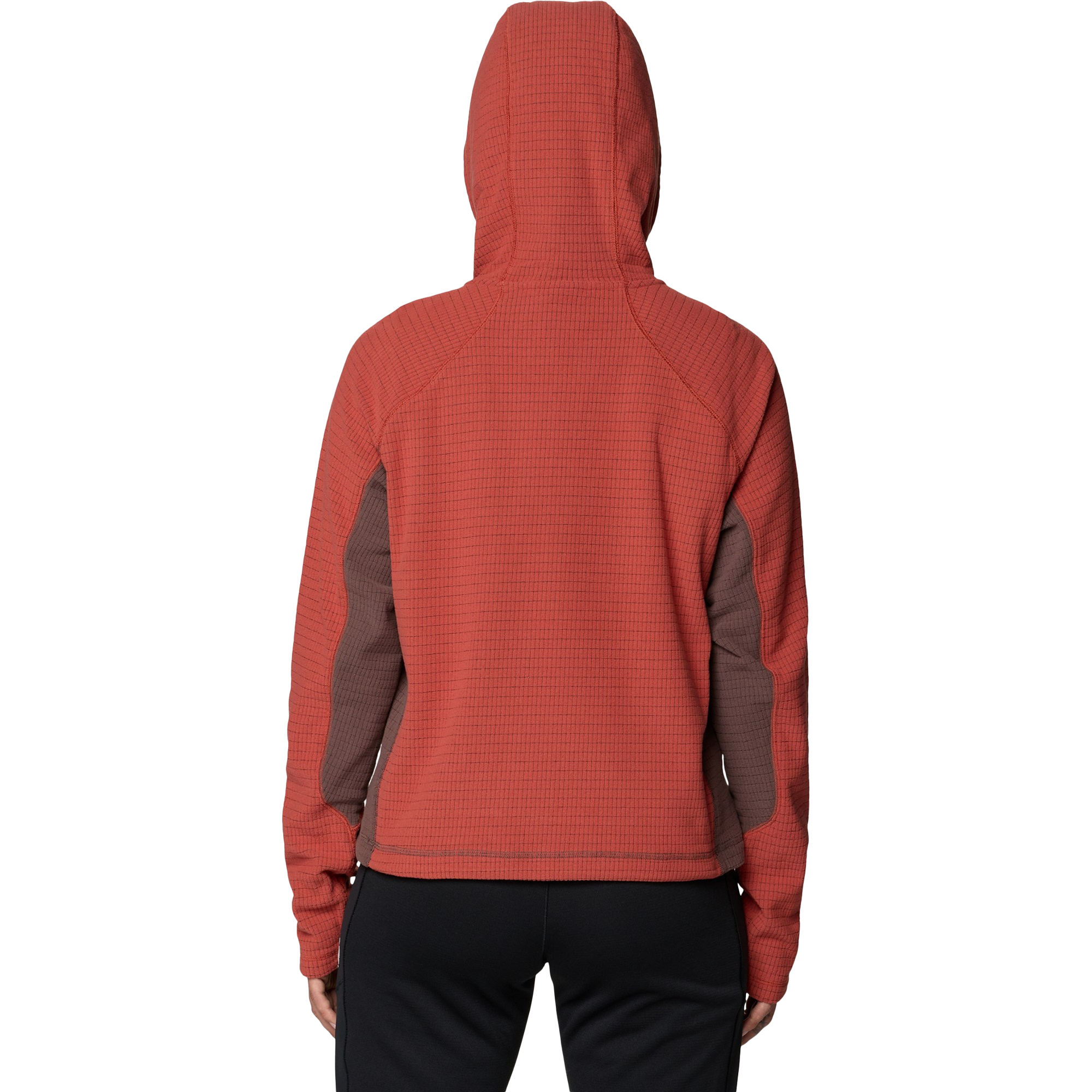 Mountain Hardwear Women's Summit Grid 1/2 Zip Hoody back hood on