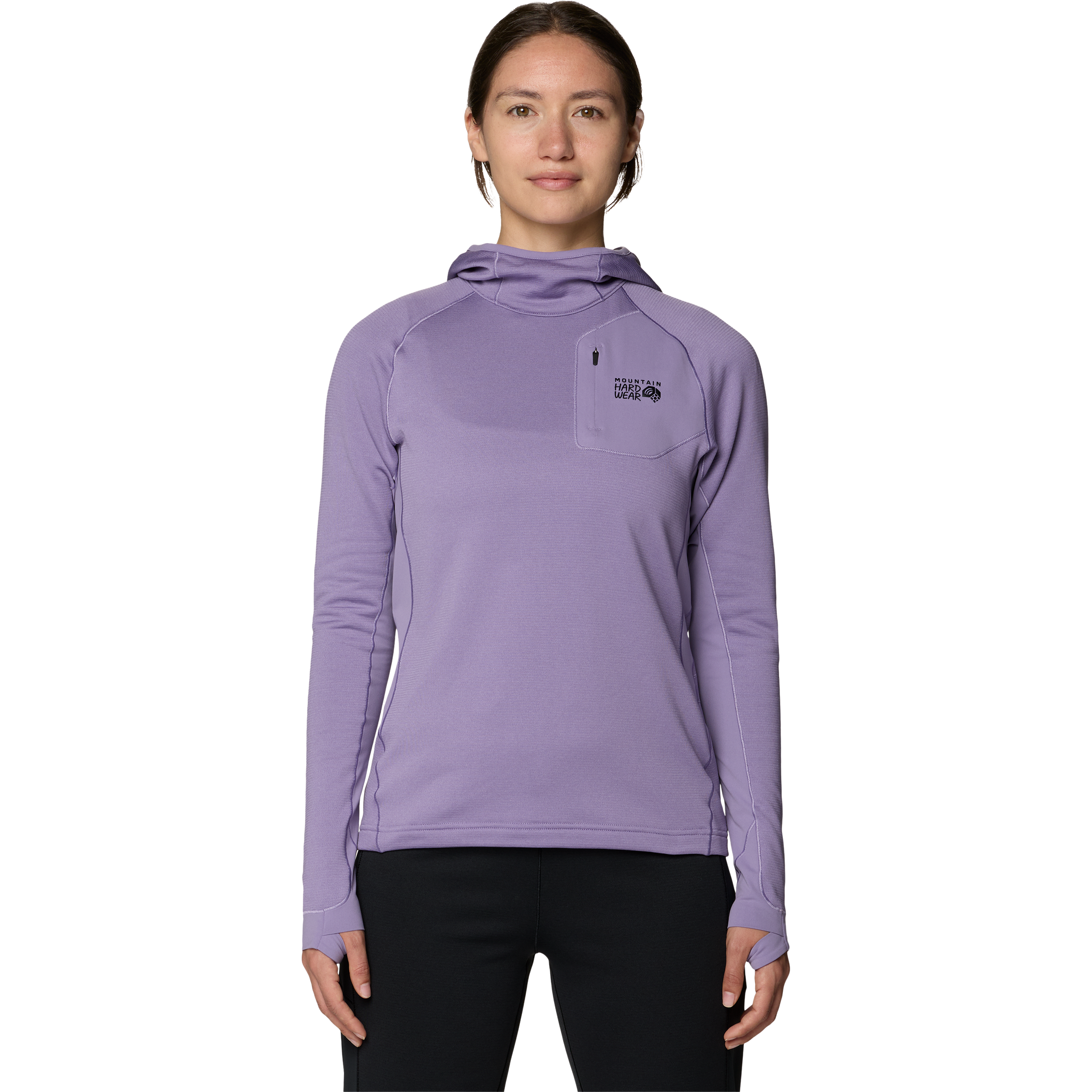 Mountain Hardwear Women's Up First Tech Fleece Hoody in Violet Stone
