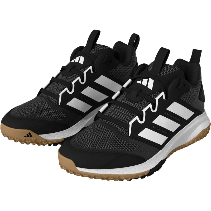 Adidas Youth Adizero DGT Turf in Core Black Cloud White side by side