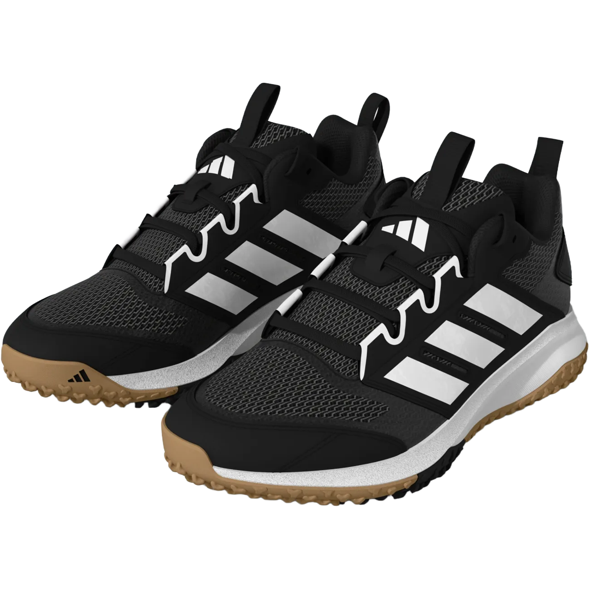 Adidas Youth Adizero DGT Turf in Core Black Cloud White side by side