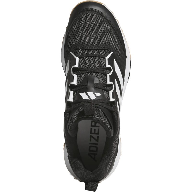 Adidas Youth Adizero DGT Turf in Core Black Cloud White top view