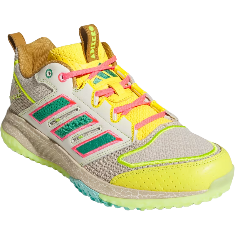Youth Adizero DGT Turf 'Somos', Adidas Youth Adizero DGT Turf 'Somos' in Crystal Linen Solar Slime lateral right facing