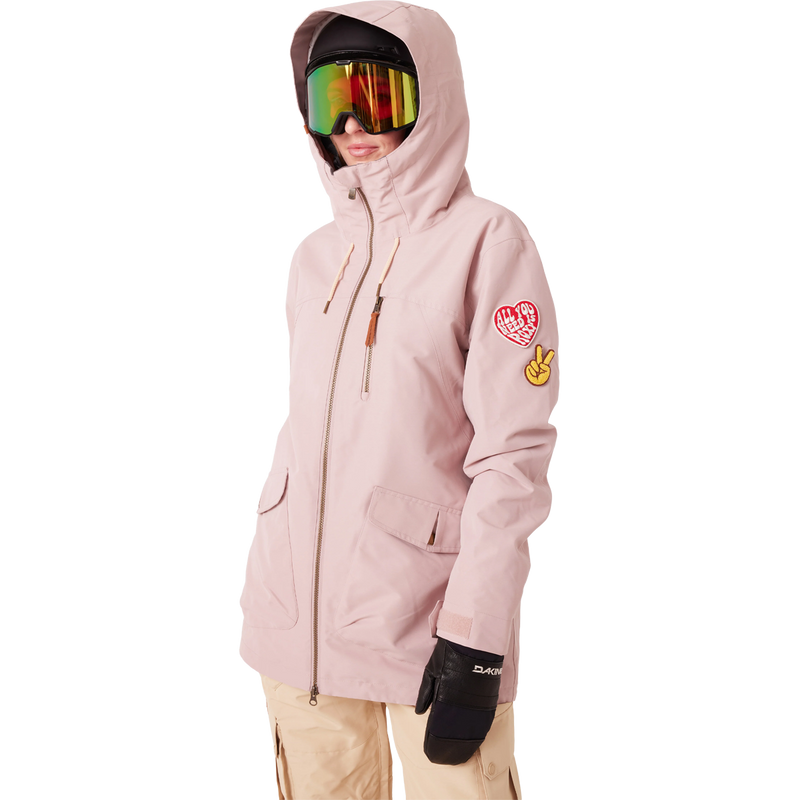 Women's Free Love Jacket, Roxy Women's Free Love Jacket side with hood up