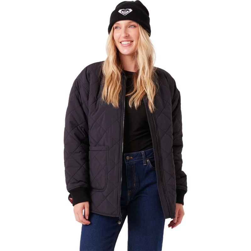 Women's Aurora Quilted Bomber, Roxy Women's Aurora Quilted Bomber front