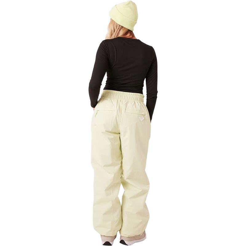 Women's Bleeker Pant, Roxy Women's Bleeker Pant in Jade full body back view on model