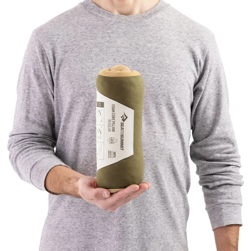 Foam Core Pillow Regular, Sea to Summit Foam Core Pillow Regular in hand