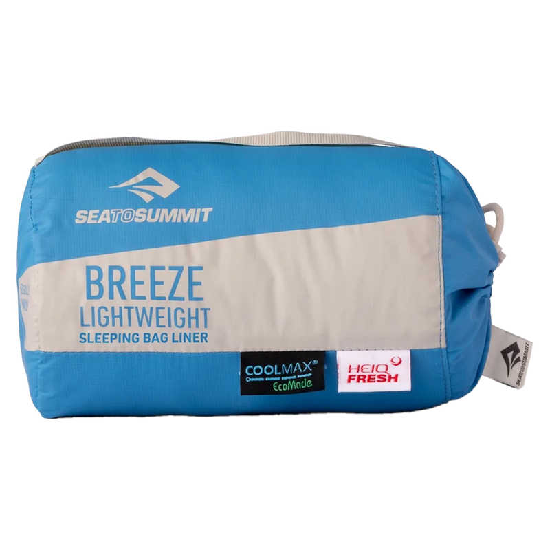 Breeze Lightweight Rectangular Liner with Pillow Sleeve, Sea to Summit Breeze Lightweight Liner pack size