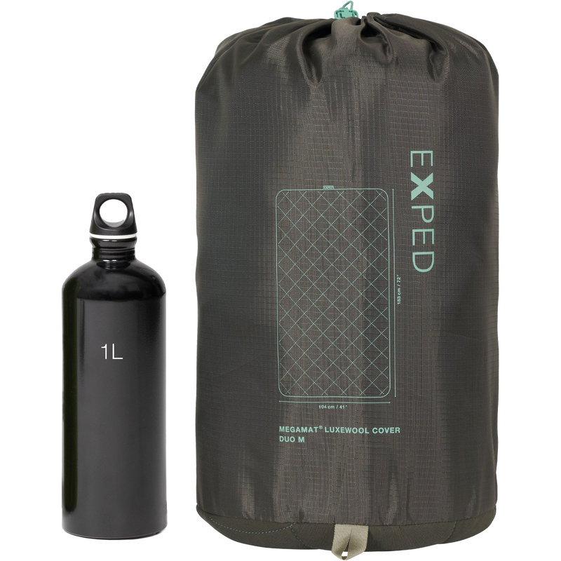 MegaMat LuxeWool Cover Duo M, Exped MegaMat LuxeWool Cover Duo  M size stowed