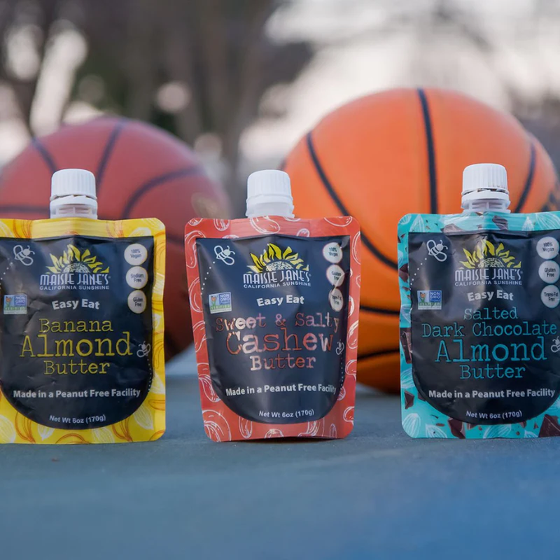 Easy Eat Nut Butter Pouches, Maisie Janes Easy Eat Nut Butter Pouches different flavors