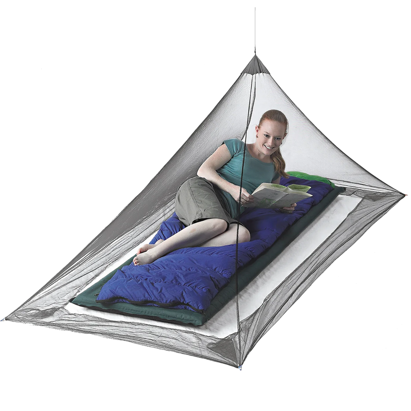 Nano Mosquito Net Single Pyramid, Sea to Summit Nano Pyramid Net Shelter Single with camper