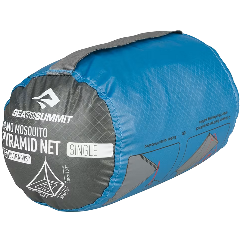 Nano Mosquito Net Single Pyramid, Sea to Summit Nano Pyramid Net Shelter Single pack size