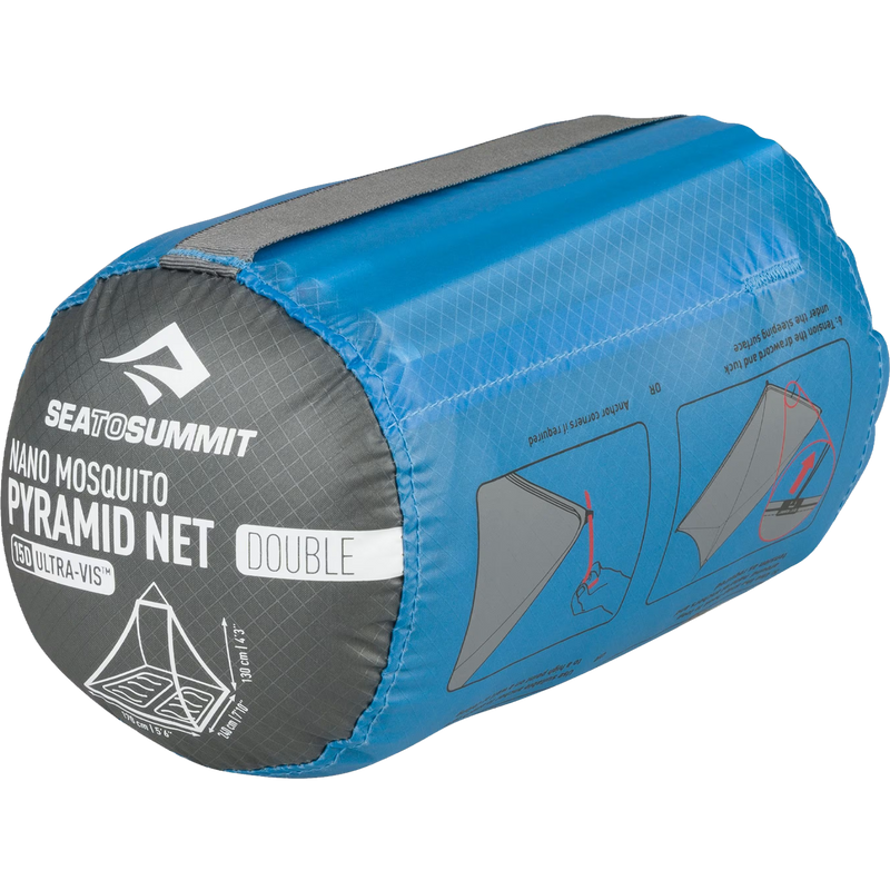Nano Mosquito Net Double Pyramid, Sea to Summit Nano Pyramid Net Shelter Double pack size