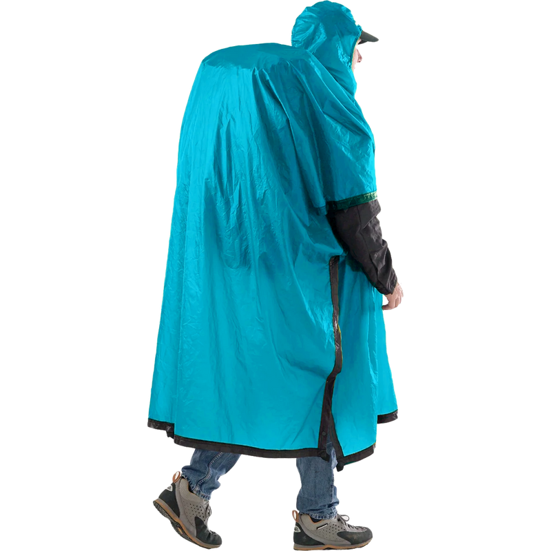 Ultra-Sil Nano Tarp Poncho, Sea To Summit Ultra-Sil Nano Tarp Poncho on hiker over backpack