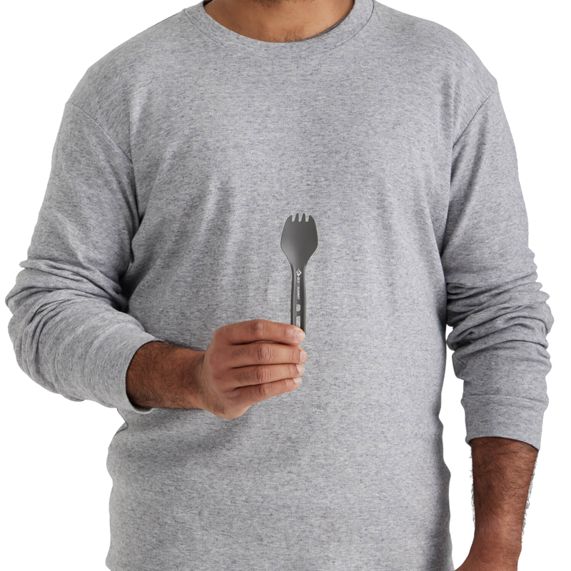 Frontier UL Spork Short Handle, Sea to Summit Frontier UL Spork Short Handle in hand