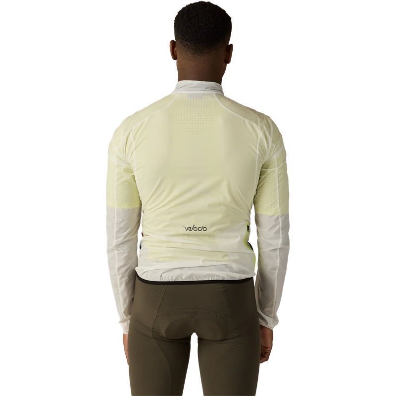Men's LUXE Ultralight Jacket, Men's LUXE Ultralight Jacket in Undyed Chartreuese back view