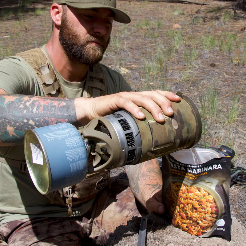 Beef Pasta Marinara (2 Servings), Peak Refuel Beef Pasta Marinara (2 Servings) at camp