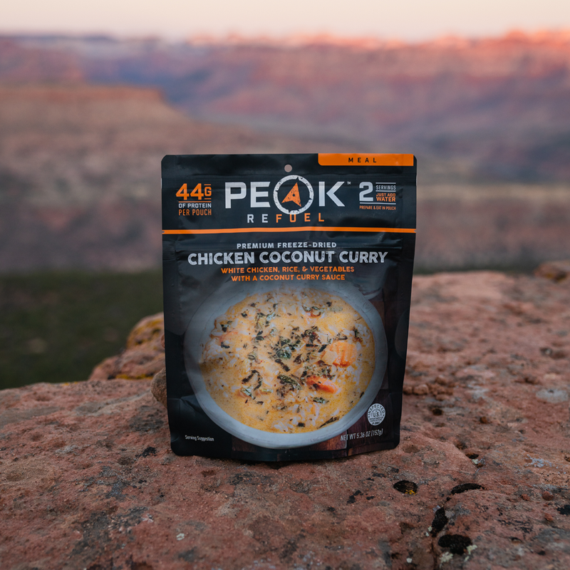 Chicken Coconut Curry (2 Servings), Peak Refuel Chicken Coconut Curry (2 Servings) at camp