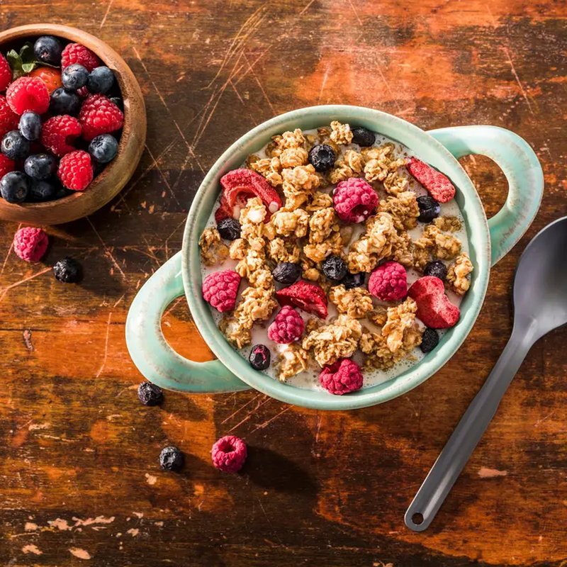 Mountain Berry Granola (2 Servings), Peak Refuel Mountain Berry Granola (2 Servings) in bowl
