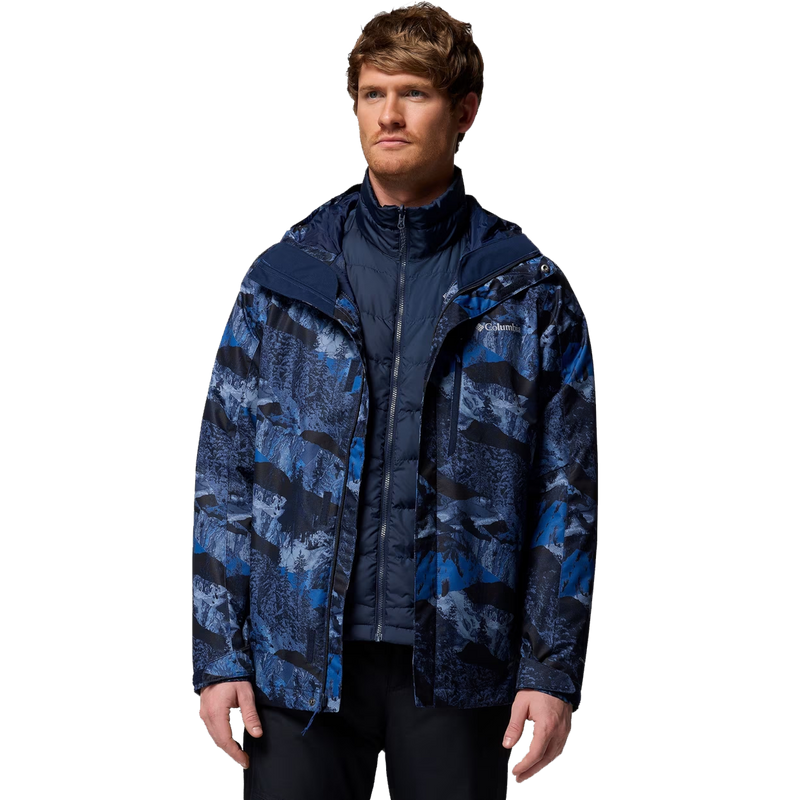 Men's Whirlibird V Printed Interchange Jacket, Columbia Men's Whirlibird V Printed Interchange Jacket shell unzipped