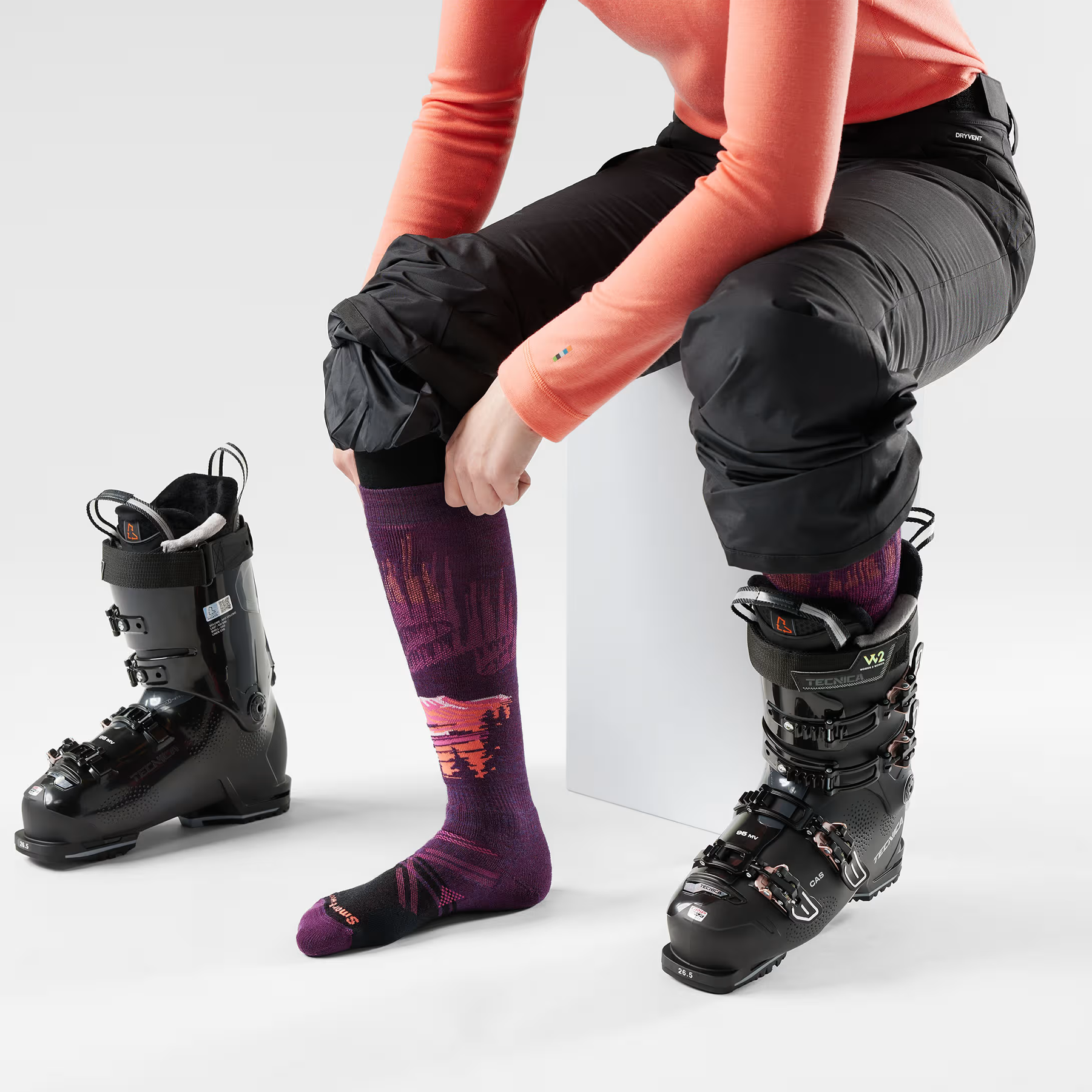 Women's Ski Full Cushion Alpine Auroras OTC Socks alternate view