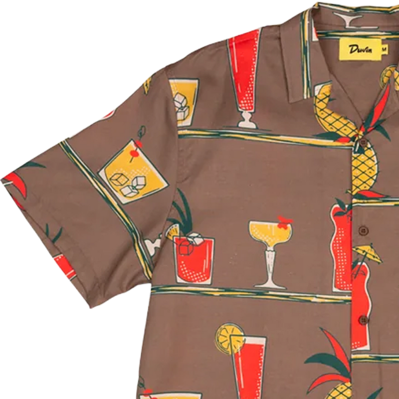 Men's Tiki Bar Button Up, Duvin Designs Men's Tiki Bar Button Up detail