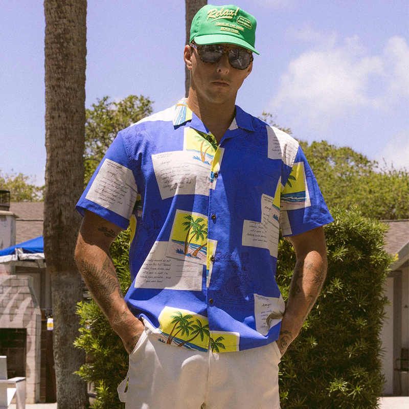 Men's From Vacation Stretch Button Up, Duvin Design From Vacation Stretch Button Up on Model