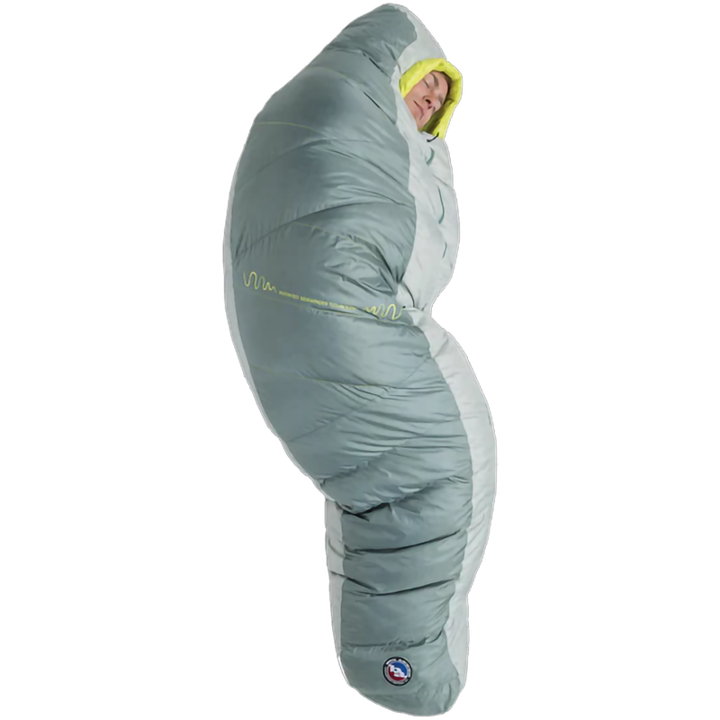 Sidewinder 20 Regular, Big Agnes Sidewinder 20 Regular in Chinois Green/Mercury/Primrose with model right side