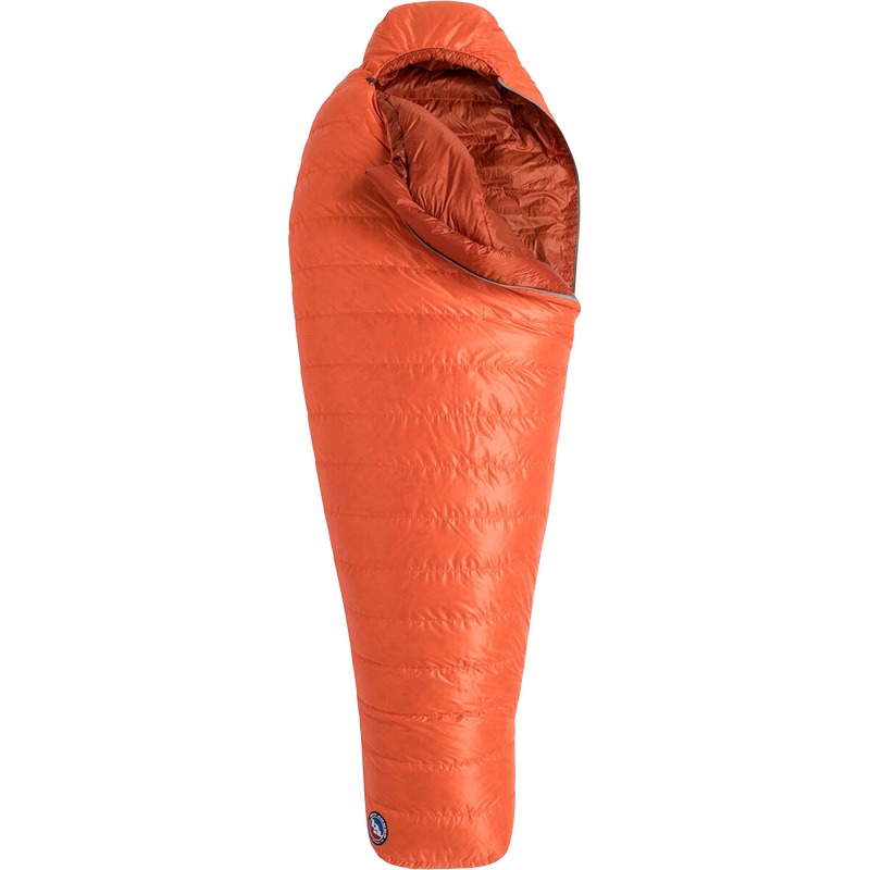 Greystone 20 Long, Big Agnes Greystone 20 Long in Cherry Tomato/Rooibos Tea unzipped