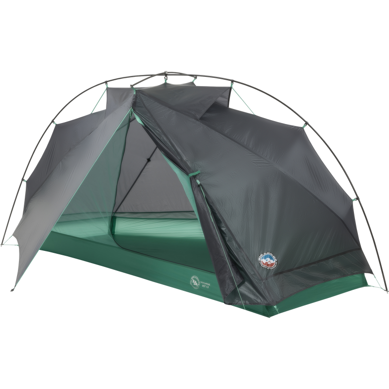 Pitchpine VST 1.5, Big Agnes Pitchpine VST 1.5 in Asphalt/Mint Leaf screen door open