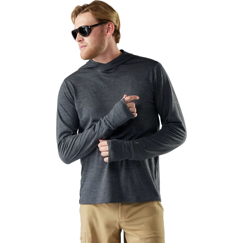 Men's Merino Sun Hoodie, Smartwool Merino Sun Hoodie in D36 Iron Heather front