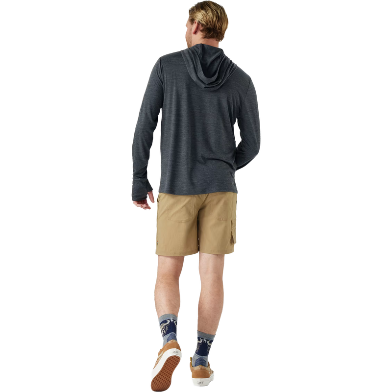 Men's Merino Sun Hoodie, Smartwool Merino Sun Hoodie in D36 Iron Heather back