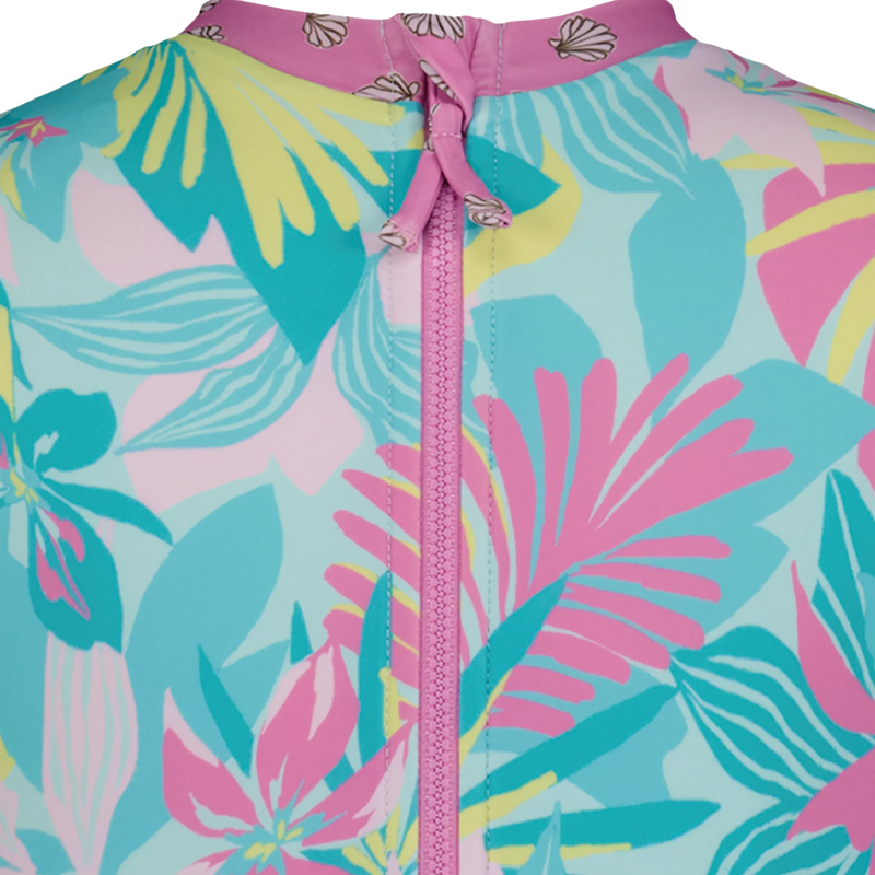 Youth Des Tropics Onesie Swimsuit, Billabong Youth Des Tropics Onesie Swimsuit Back Zipper