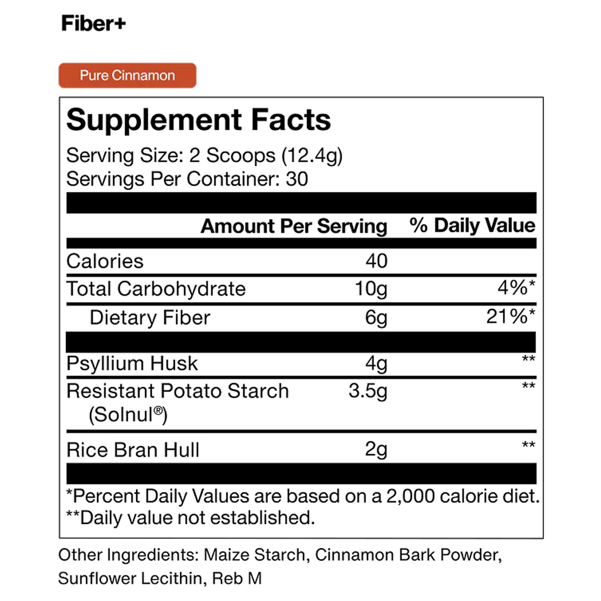 Fiber + (30 Servings) alternate view