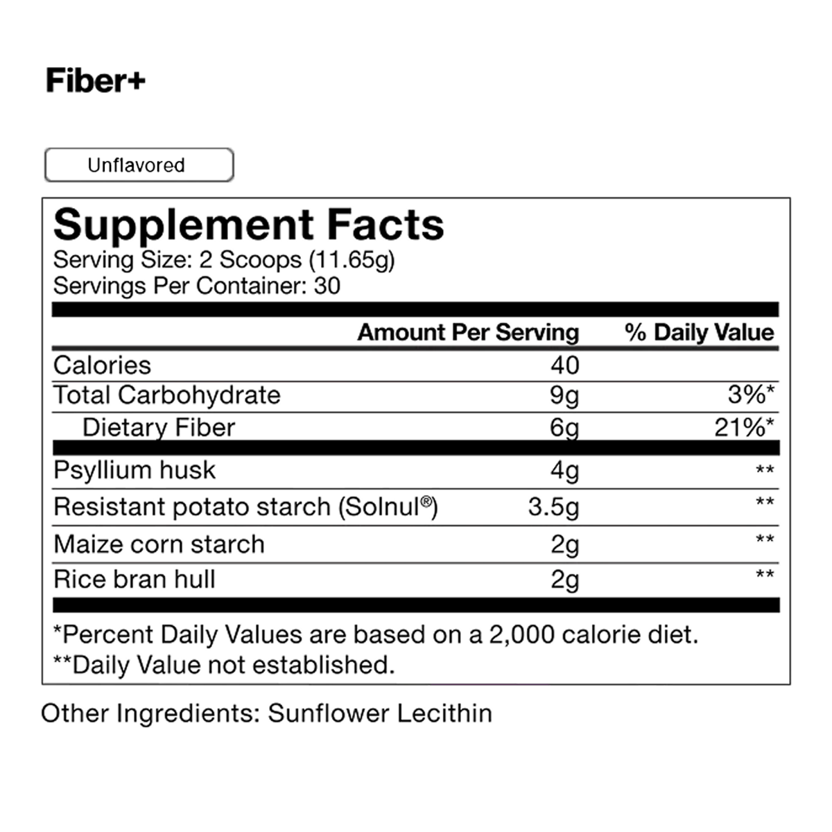 Fiber + (30 Servings) alternate view