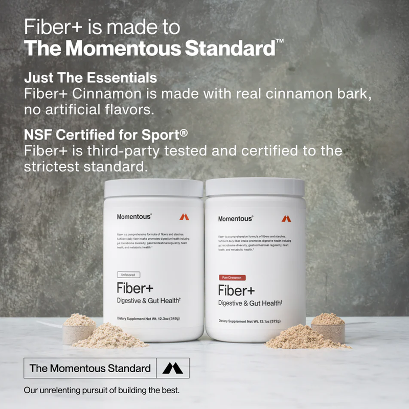 Fiber + (30 Servings), Momentous Fiber + real ingredients and NSF Certified