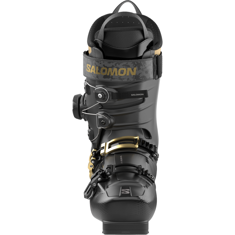 Women's S/Pro Alpha C BOA 95, Salomon Women's S/Pro Alpha C BOA 95 in Black/Gold Met/Dark Grey Met front