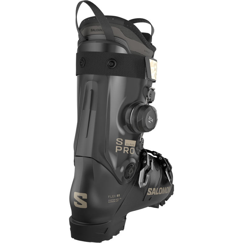 Women's S/Pro Alpha C BOA 85, Salomon Women's S/Pro Alpha C BOA 85 in Black/Dark Grey Met/Light Bronze Met back