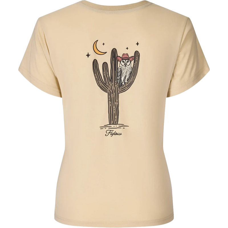 Women's Cactus Tee, Flylow Women's Cactus Tee in 150 Dune back