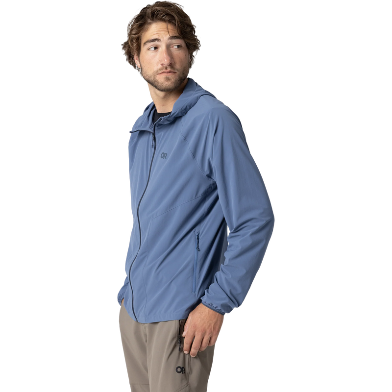 Men's Astroman Full Zip Sun Hoodie, Outdoor Research Men's Astroman Full Zip Sun Hoodie in 3000-Skyline front left