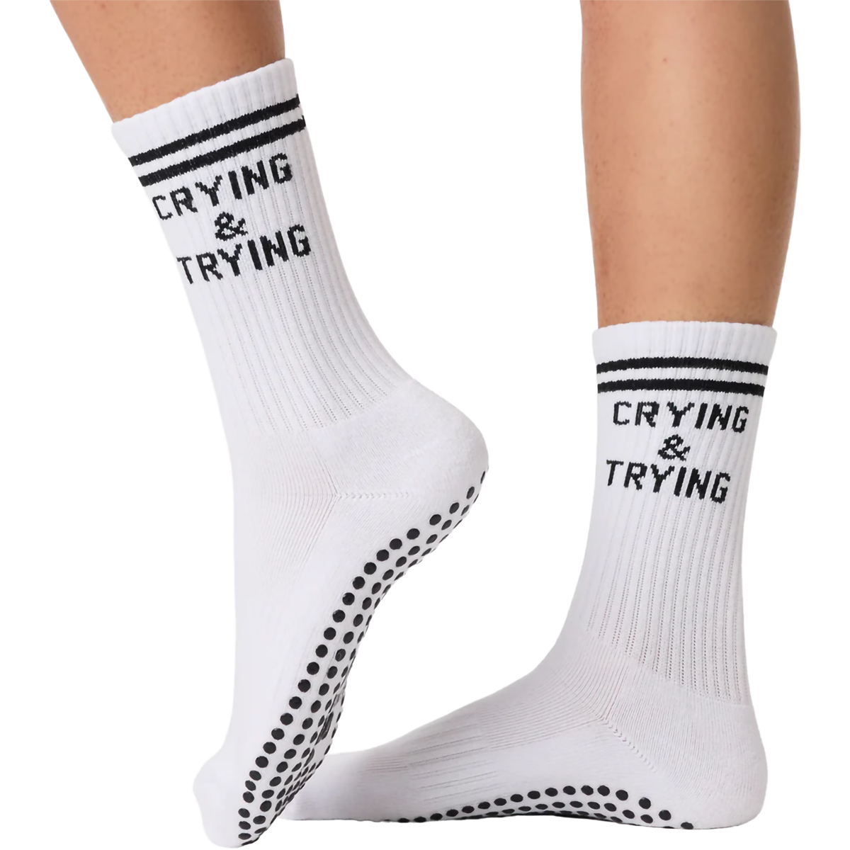 Women's Grip Crew Socks alternate view
