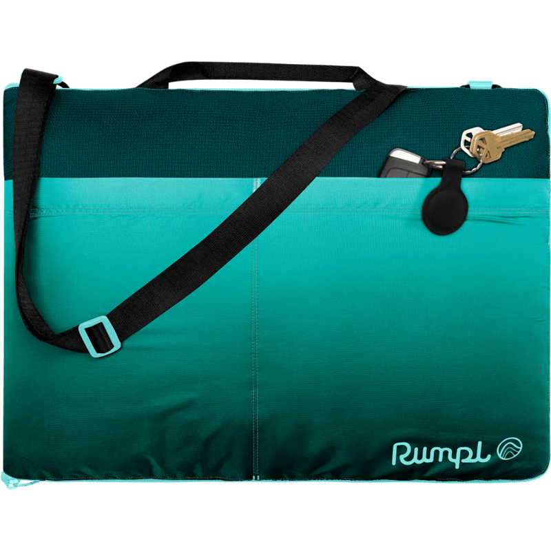 Stash Mat Large, Rumpl Stash Mat Large in Jade Fade with pocket detail use and straps
