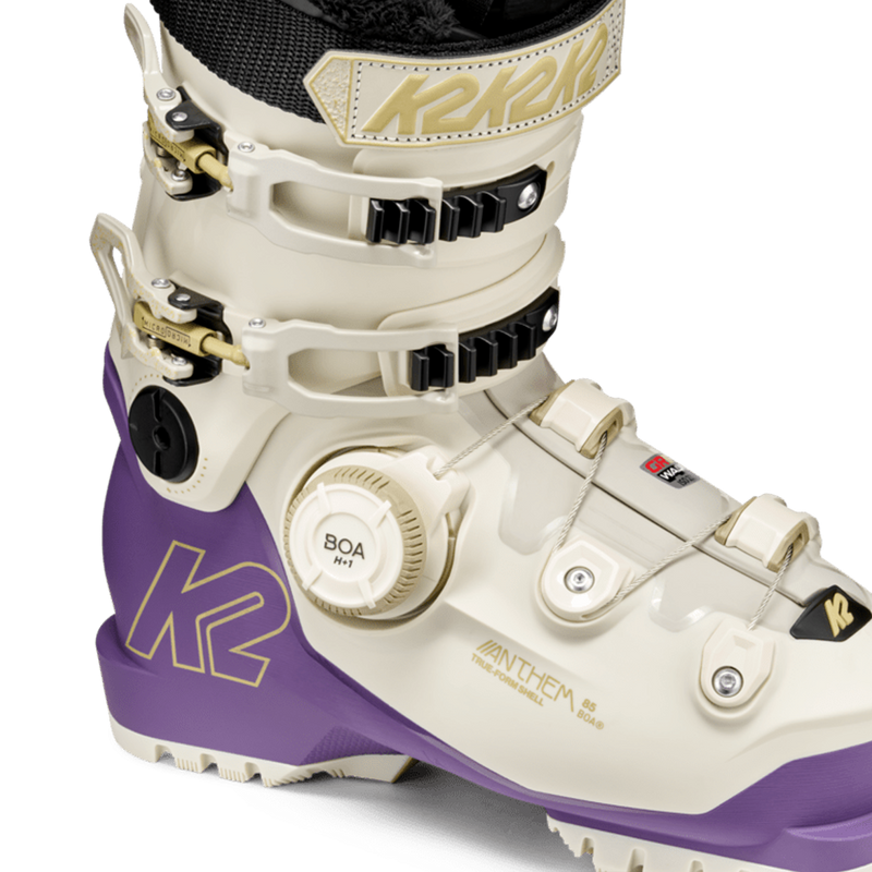 Women's Anthem 85 BOA, K2 Women's Anthem 85 BOA buckle and BOA system